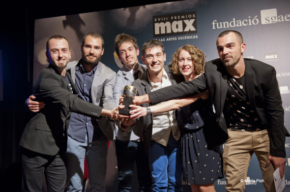 Max al Mejor Elenco o Intérprete Solista de Danza para Kukai Dantza (Alain Maya, Eneko Gil, Ibon Huarte, Jon Maya y Urko Mitxel